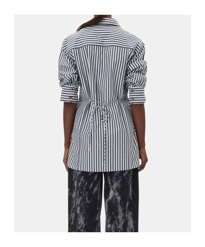 Ganni "oversized Striped In Black