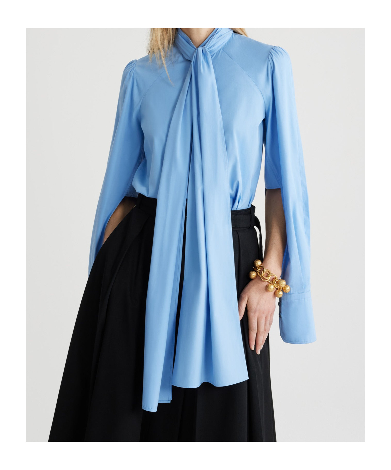 Patou Lavallière Blouse In Air Blue