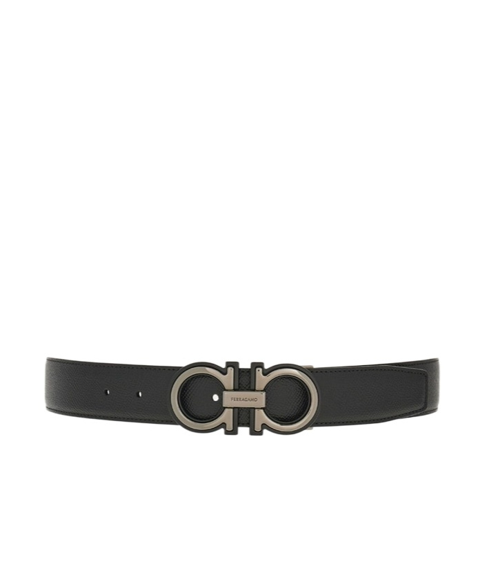 Ferragamo Adjustable Waist Belt In Black