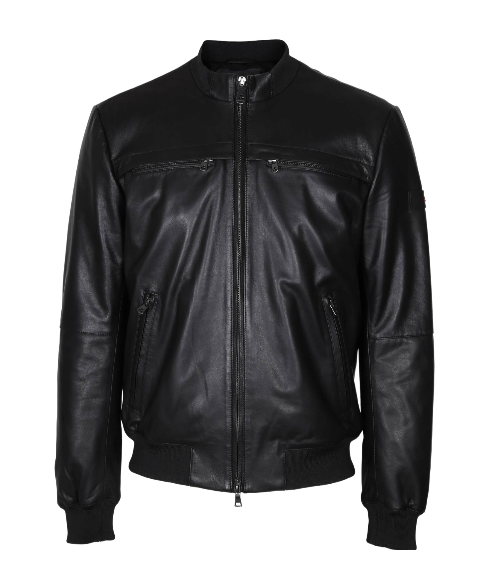 Peuterey Soft Leather Jacket In Black
