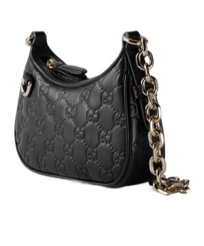 Gucci Gg Emblem Mini Shoulder Bag In Black