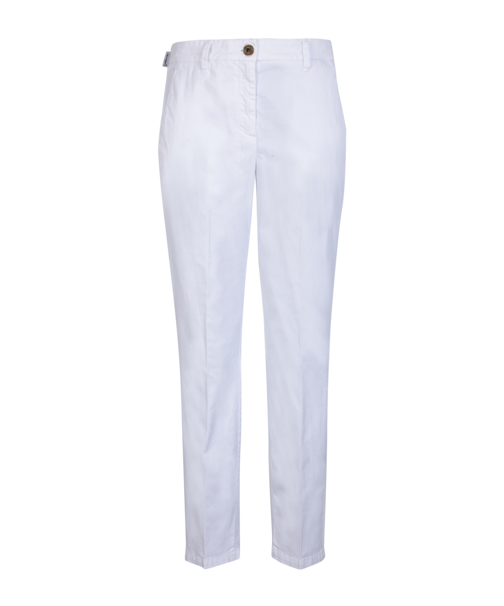 Jacob Cohen Logo-embroidered Cropped Trousers In White