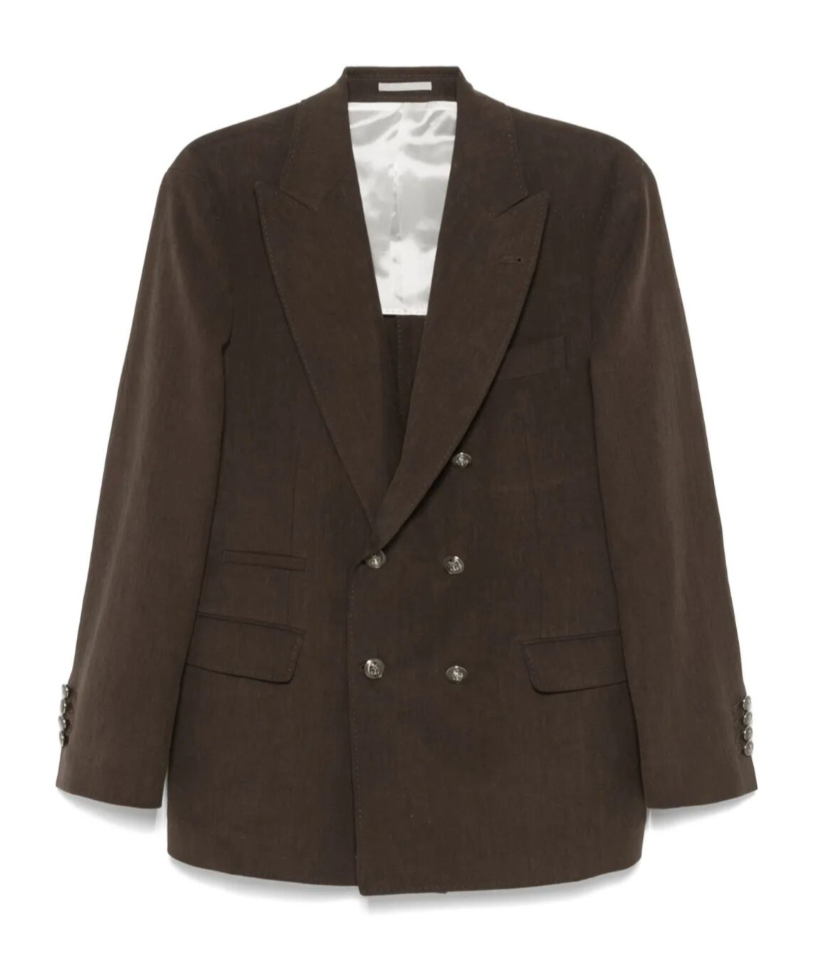Shop Brunello Cucinelli Linen Blazer In Black