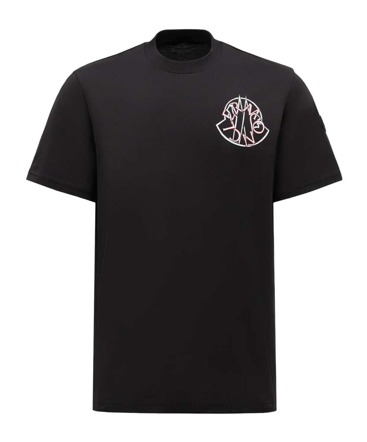 Moncler Logo-embellished Jersey T-shirt In Black