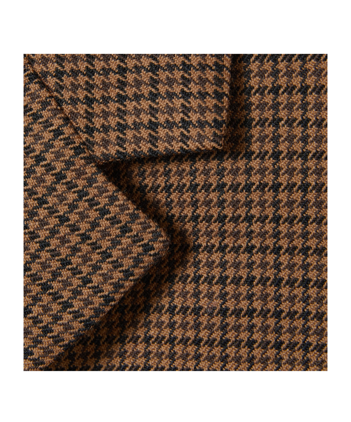 Gucci Houndstooth Wool Jacket With Embroidery In Brown