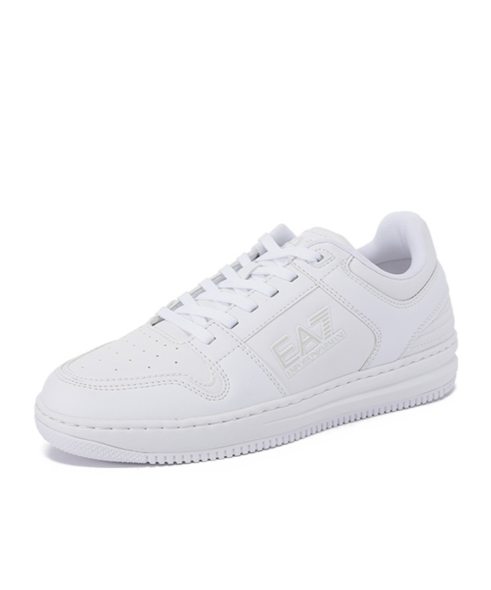 Ea7 White Polyester Sneaker In White