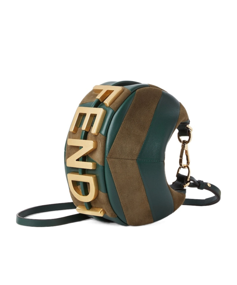 Fendi Women Mini Graphy Hobo Bag In Green