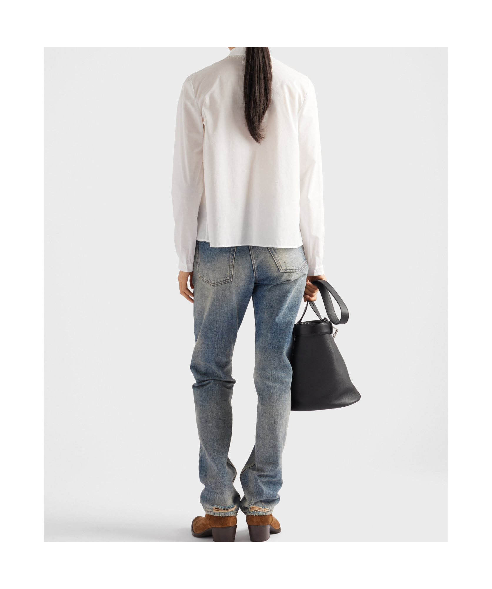 Prada Batista Embroidered Blouse