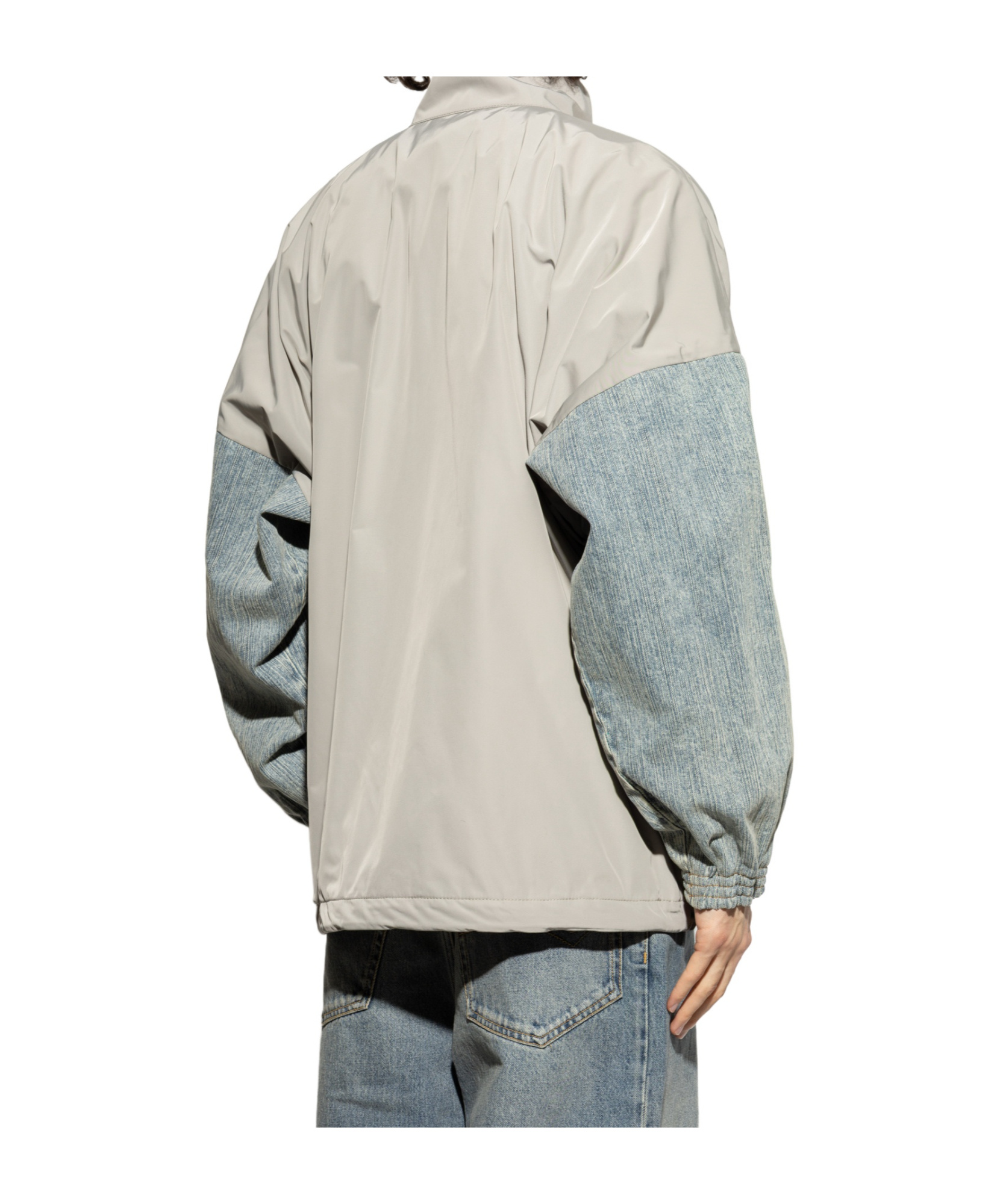 Balenciaga Zip-up Cotton And Polyester Jacket In Gray