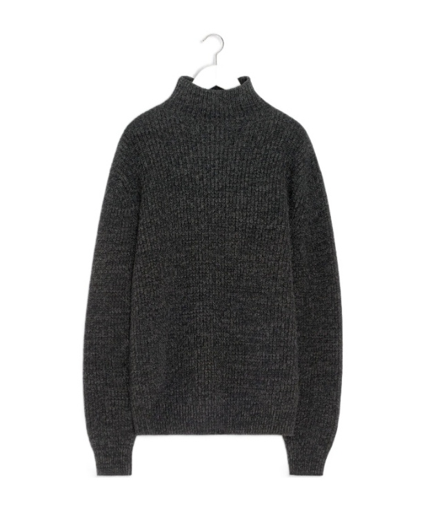 Lemaire High Neck Sweater In Black
