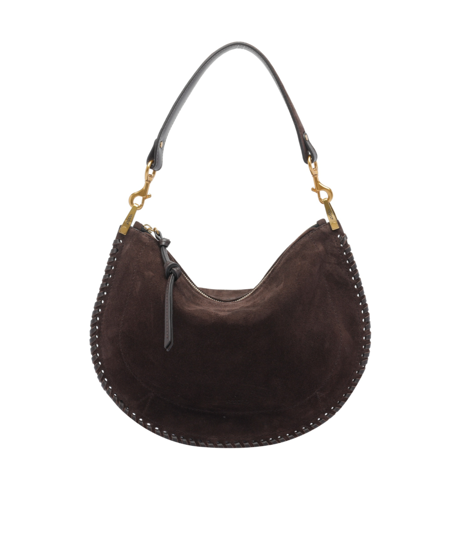 Isabel Marant Suede Shoulder Bag Removable Handle In Brown