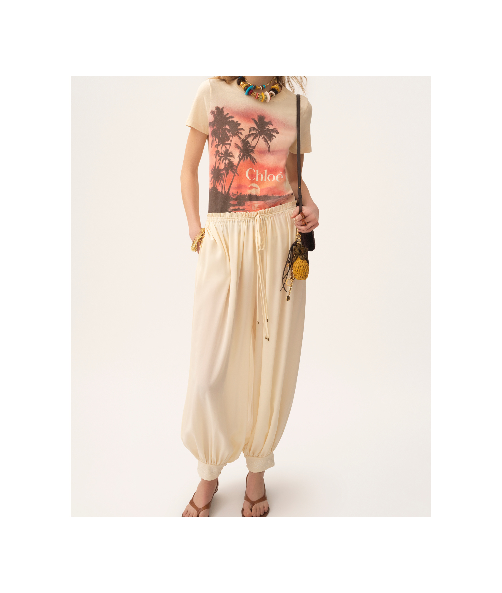 Chloé Graphic Illustration Crew Neck T-shirt In White