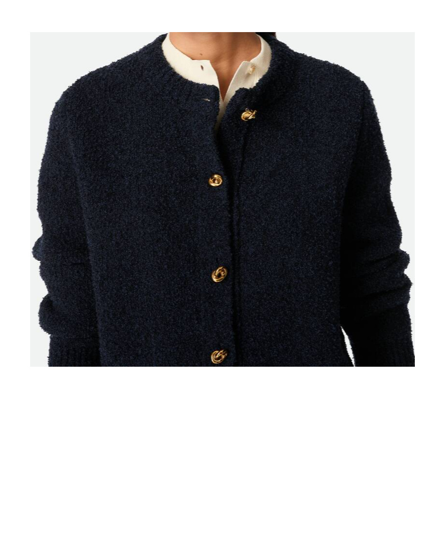 Bottega Veneta Boucle Cardigan In Black