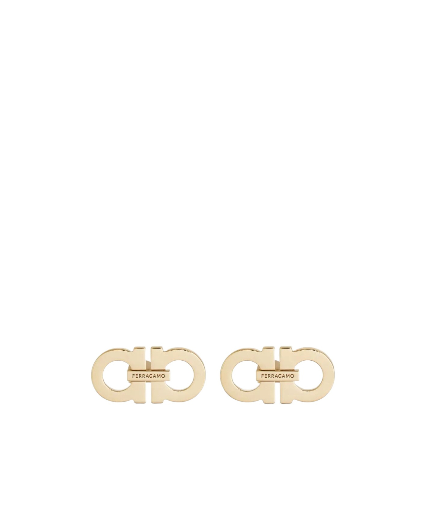 Ferragamo 2 Hooks Earrings Gold-tone Finish In Gold