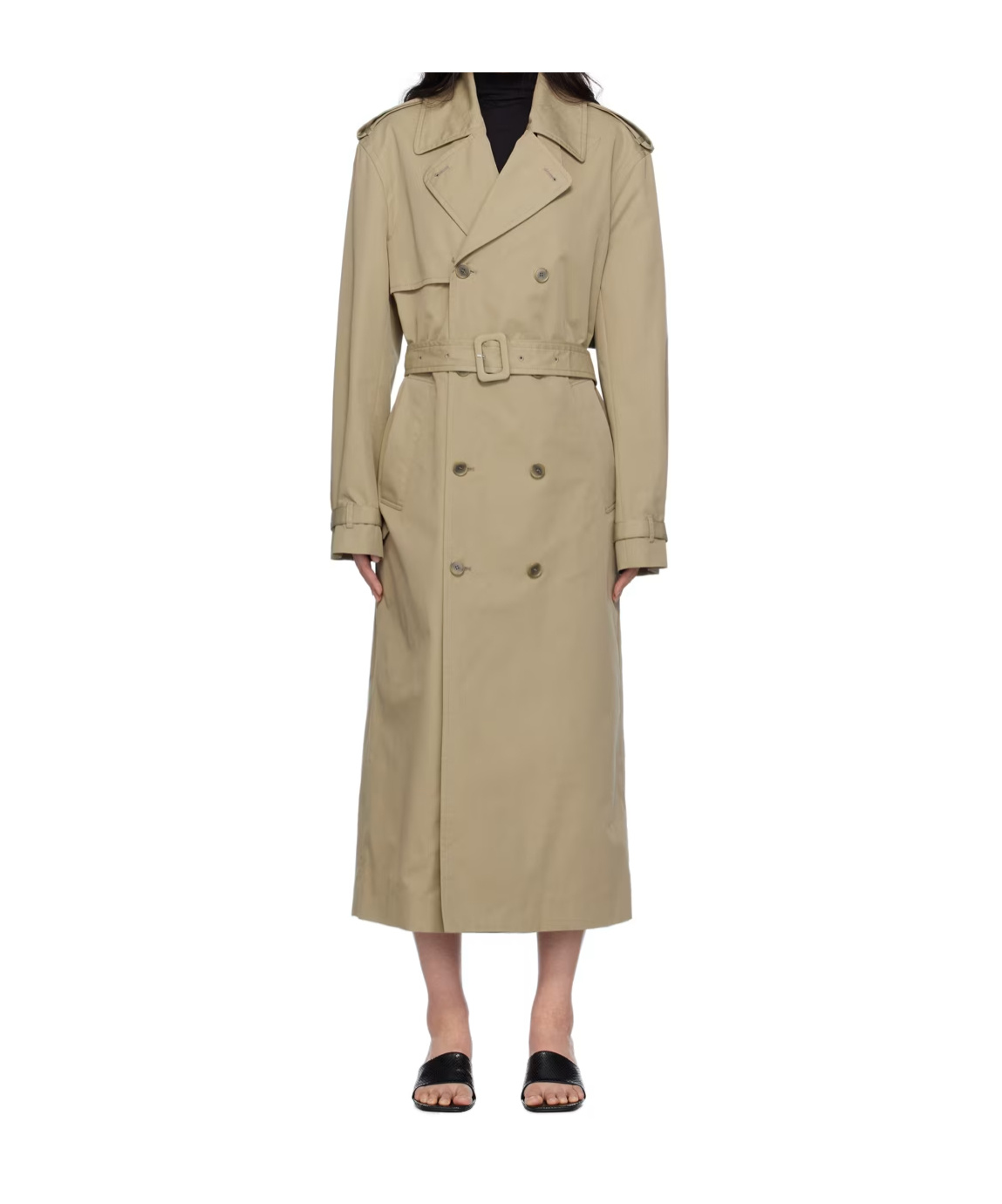Filippa K Khaki Belted Trench Coat