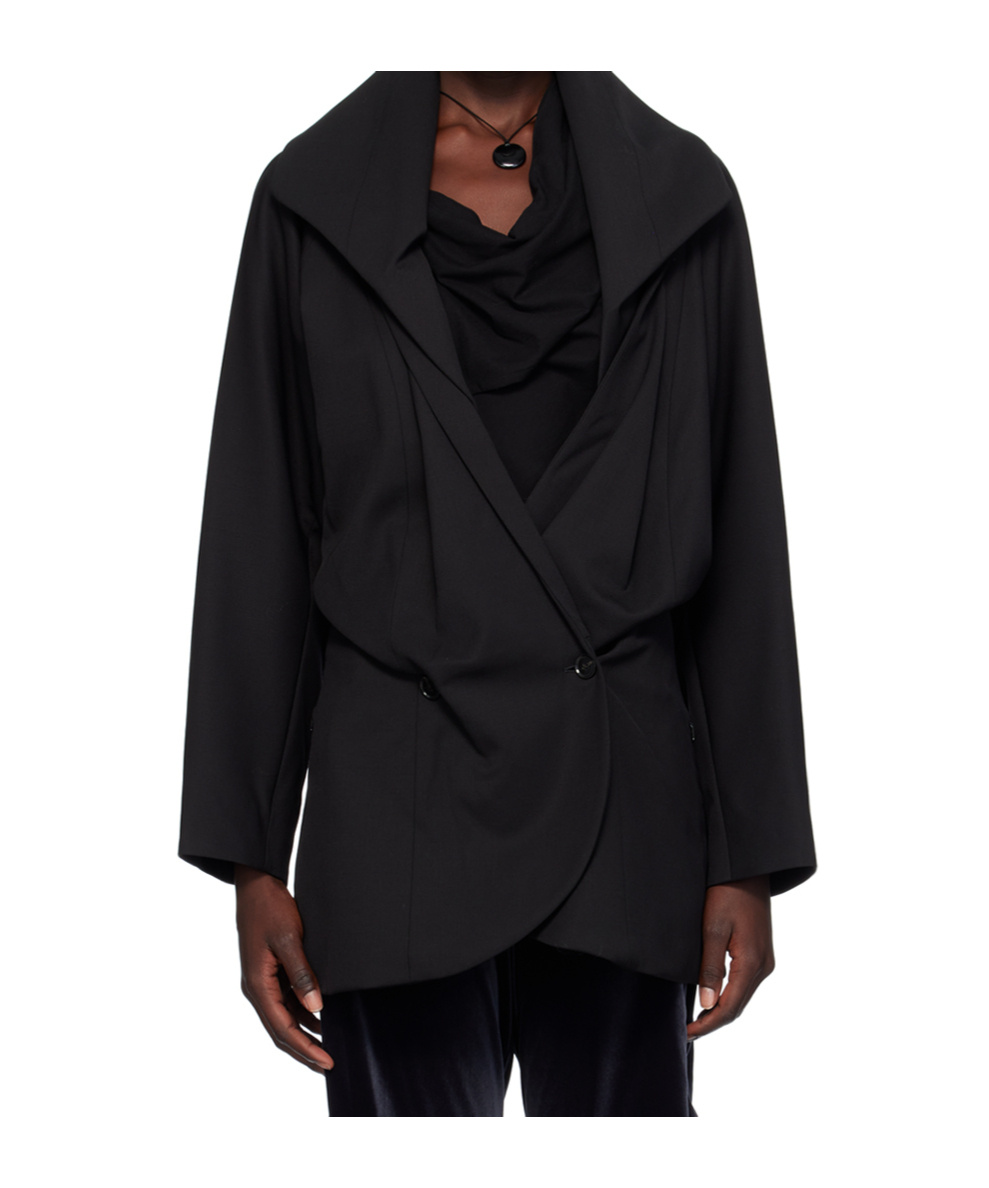 Kiko Kostadinov Long-sleeved Suit Coat In Black