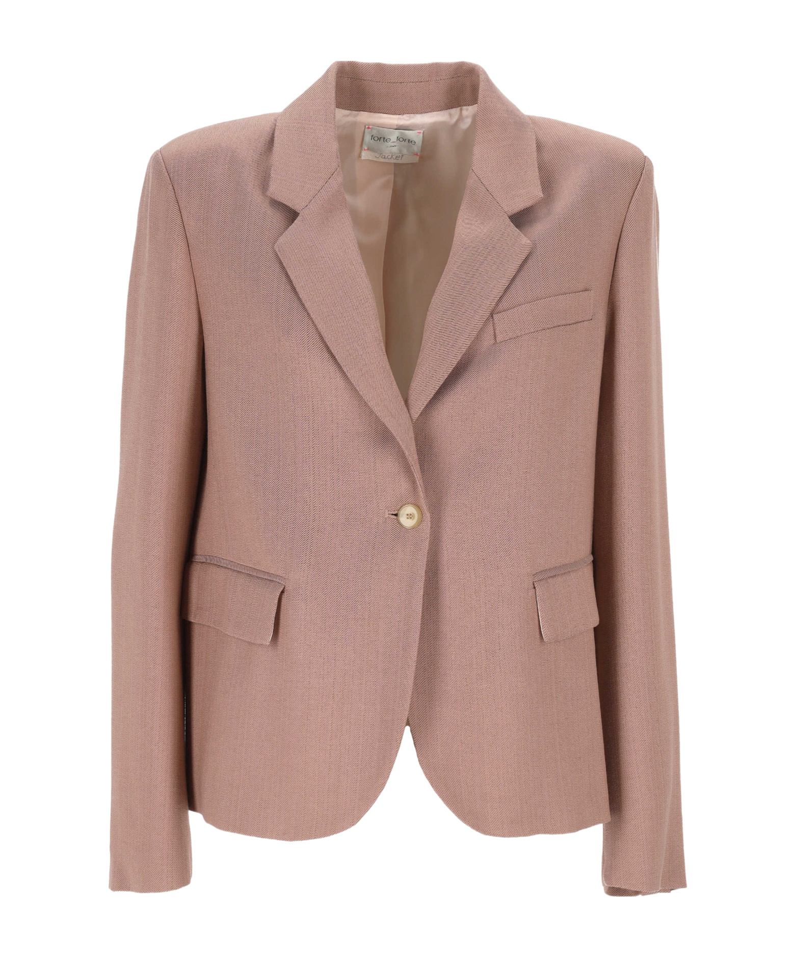 Forte Forte Button Single-breasted Blazer In Pink
