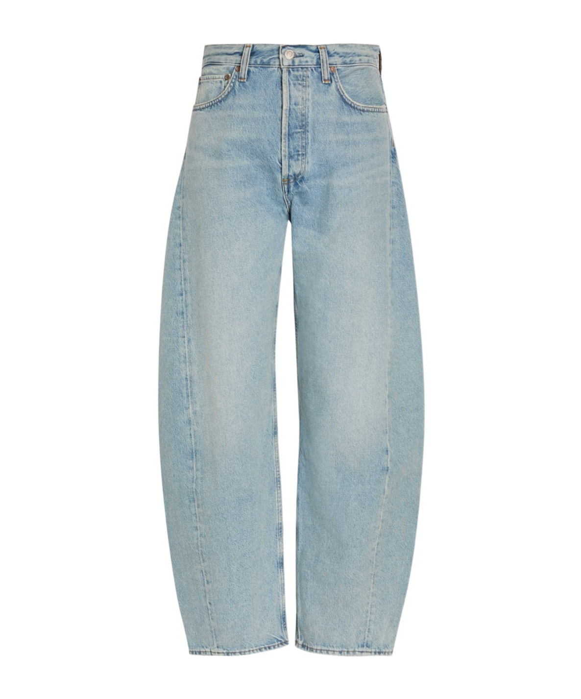 Agolde Barrel-leg Jeans In Gray