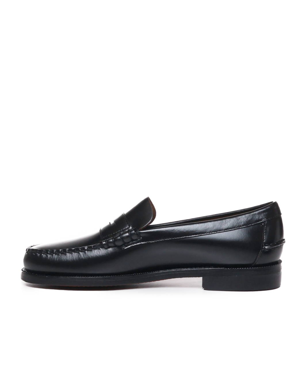 Sebago Round Toe Slip-on Moccasins With Cut-out Upper Design In Black