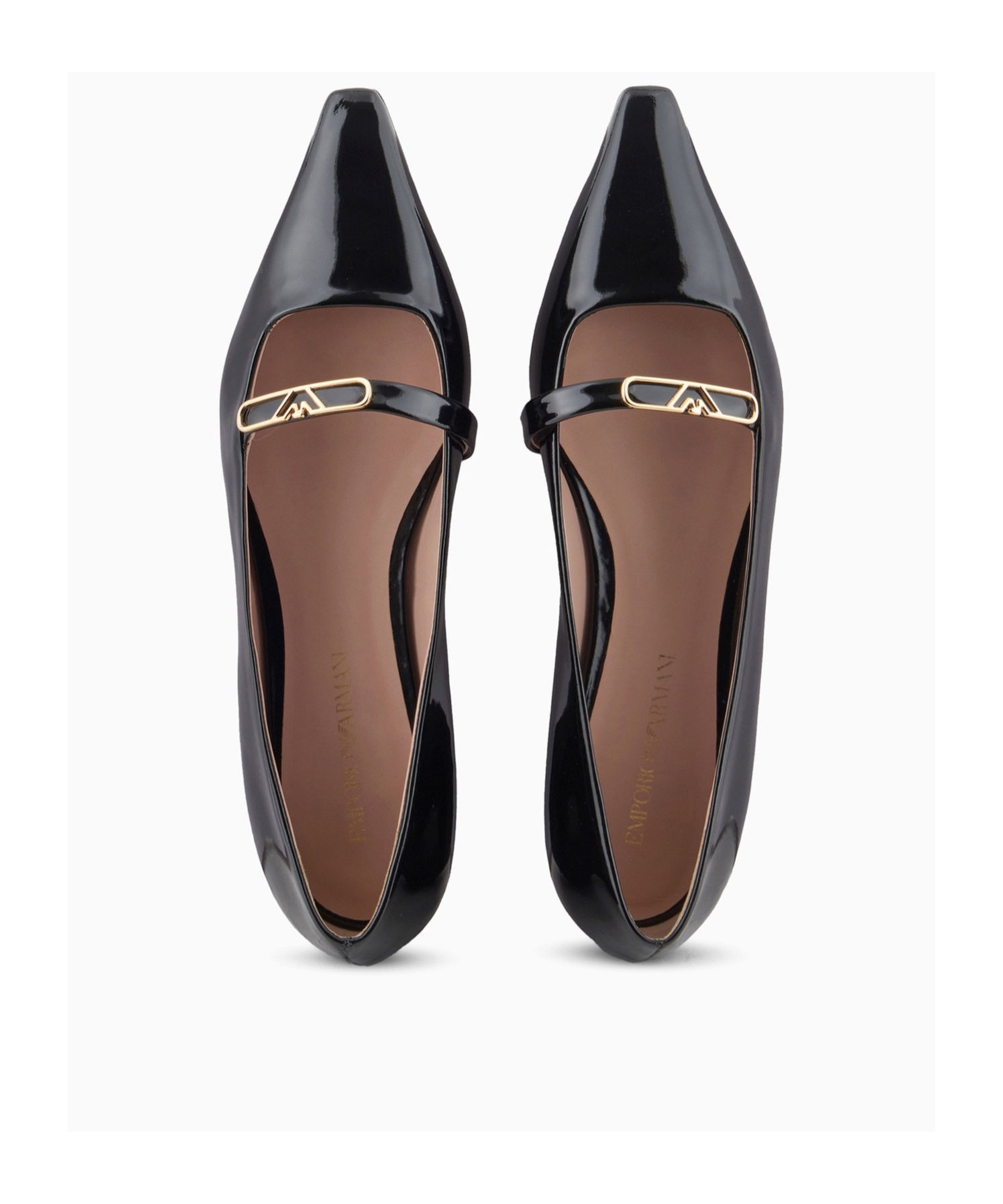 Emporio Armani Pointed Business Dress Shoes In Black