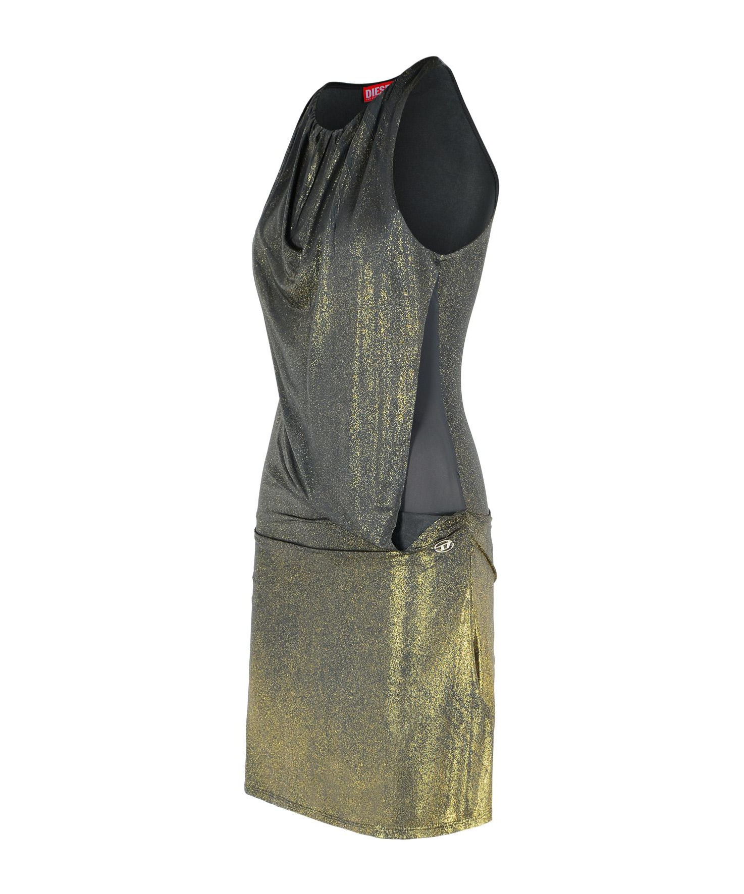 Diesel Graphite Acetate Blend Dress Women In Green