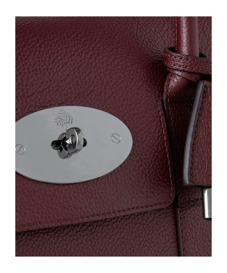 Mulberry 'bayswater Small' Bordeaux Shoulder Bag With Twist-lock Closure