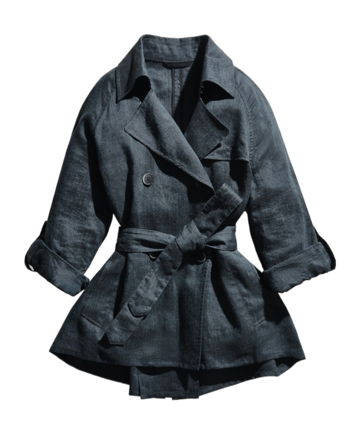 Fay Double-breasted Short Windbreaker In Black