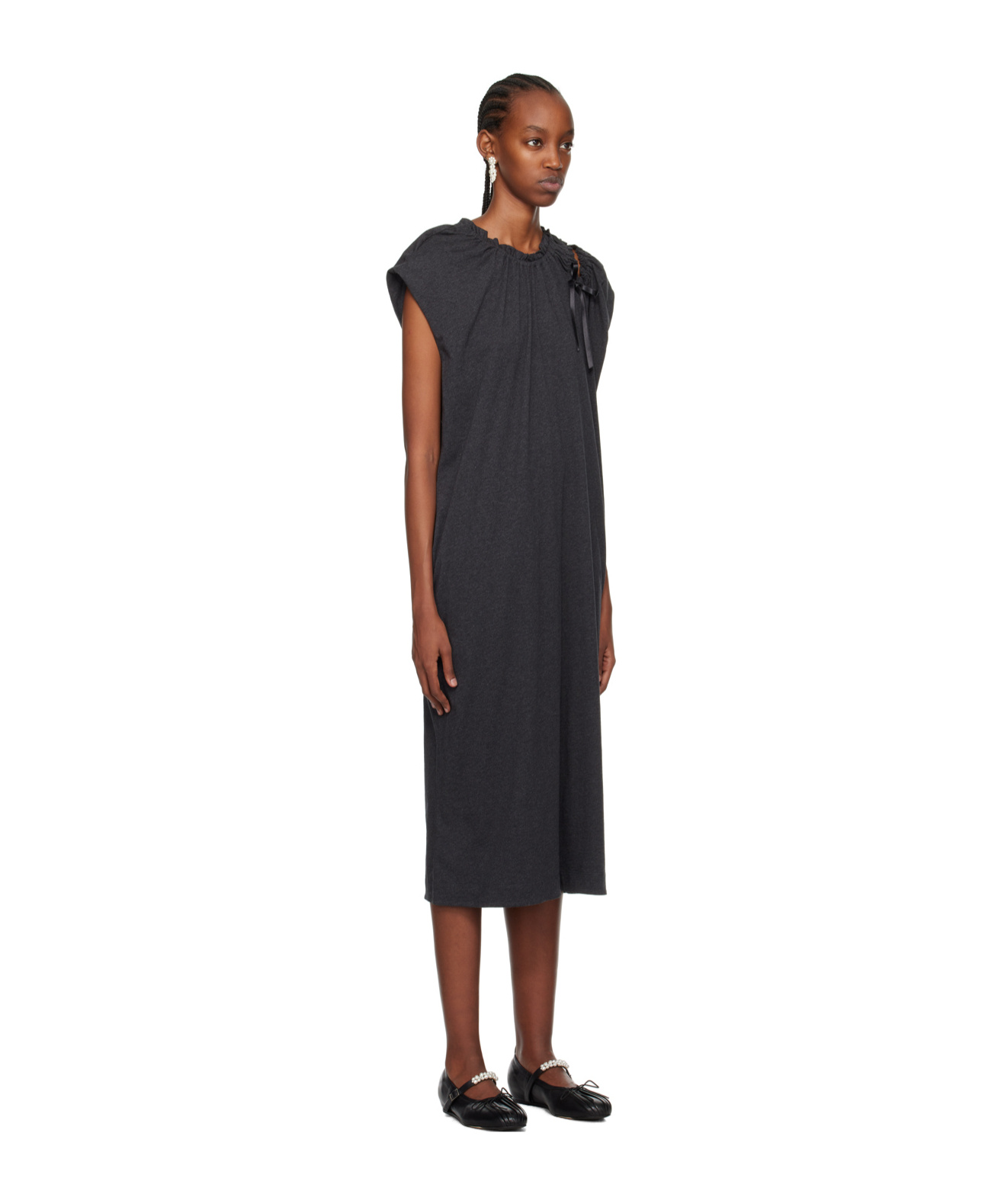 Simone Rocha Bow Detail Dress In Black