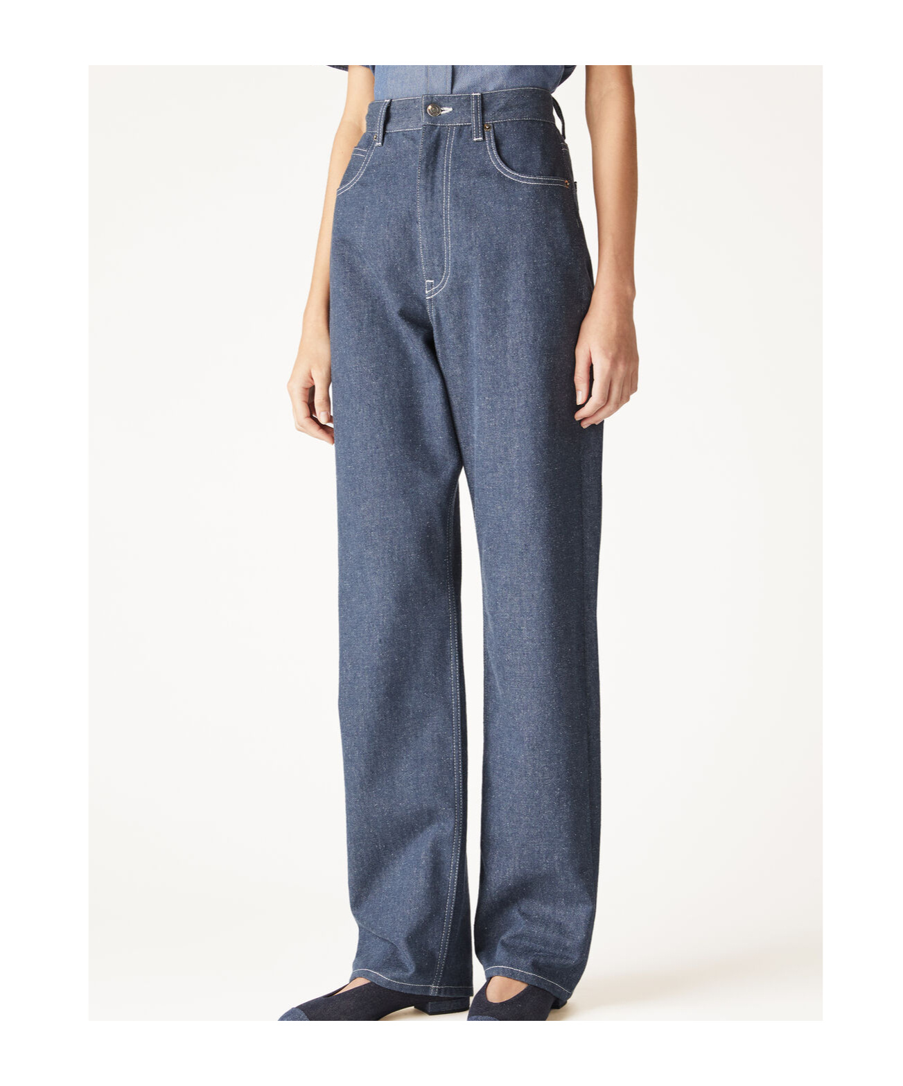 Loro Piana Belt-loop Jeans In Blue