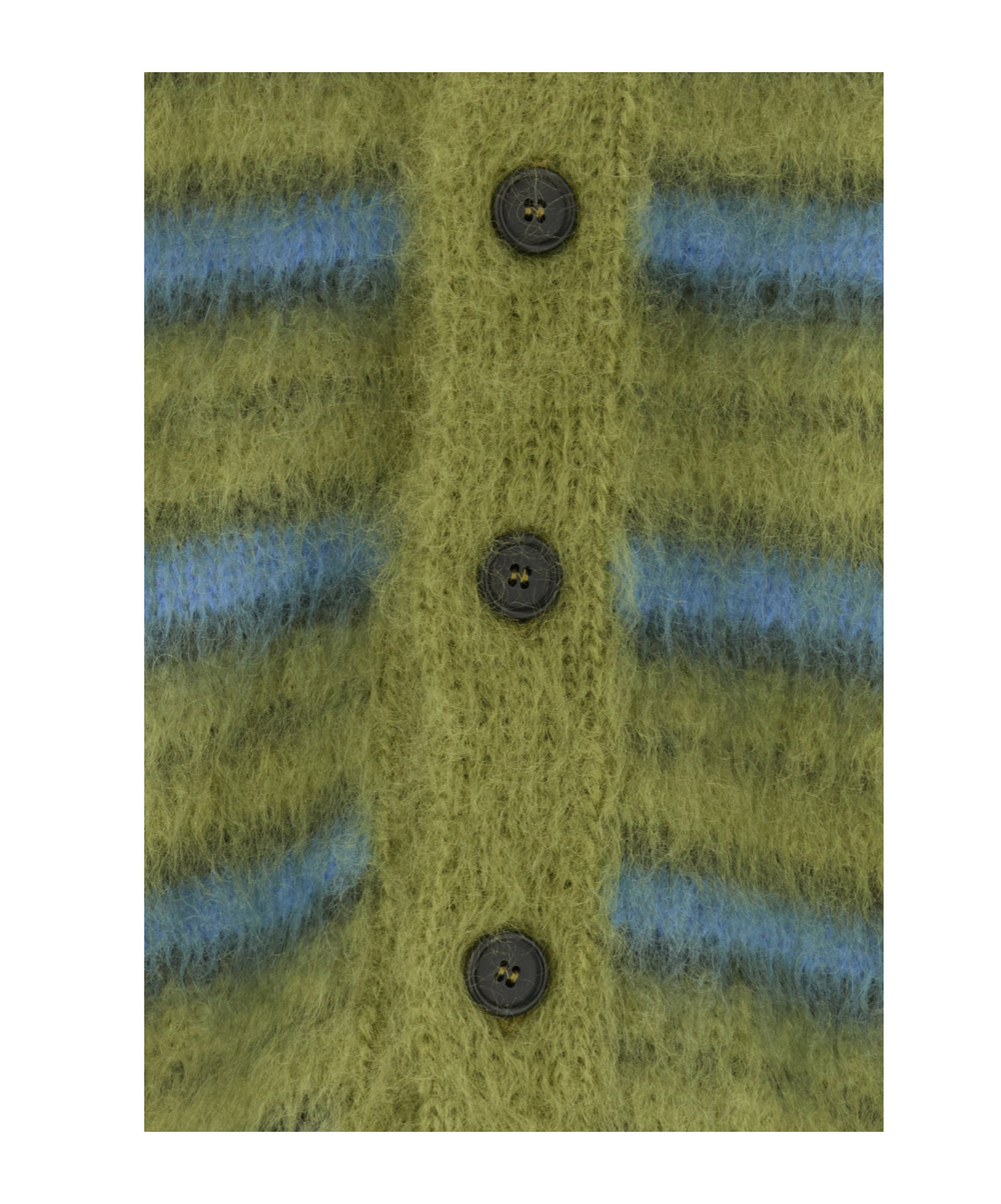 Marni Embroidered Mohair Blend Cardigan In Green