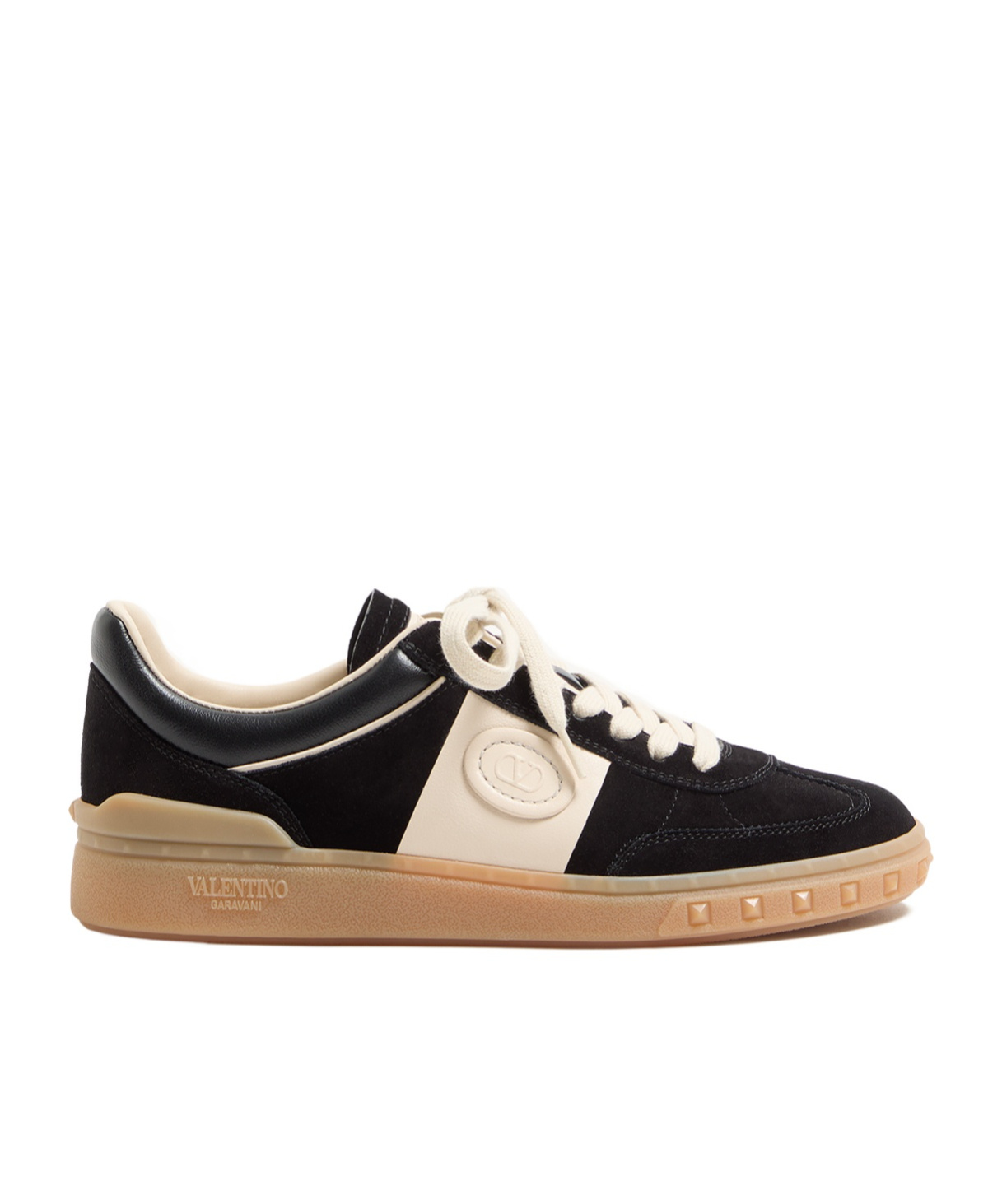 Valentino Lace-up Footwear Featuring Contrast Panel In Multi