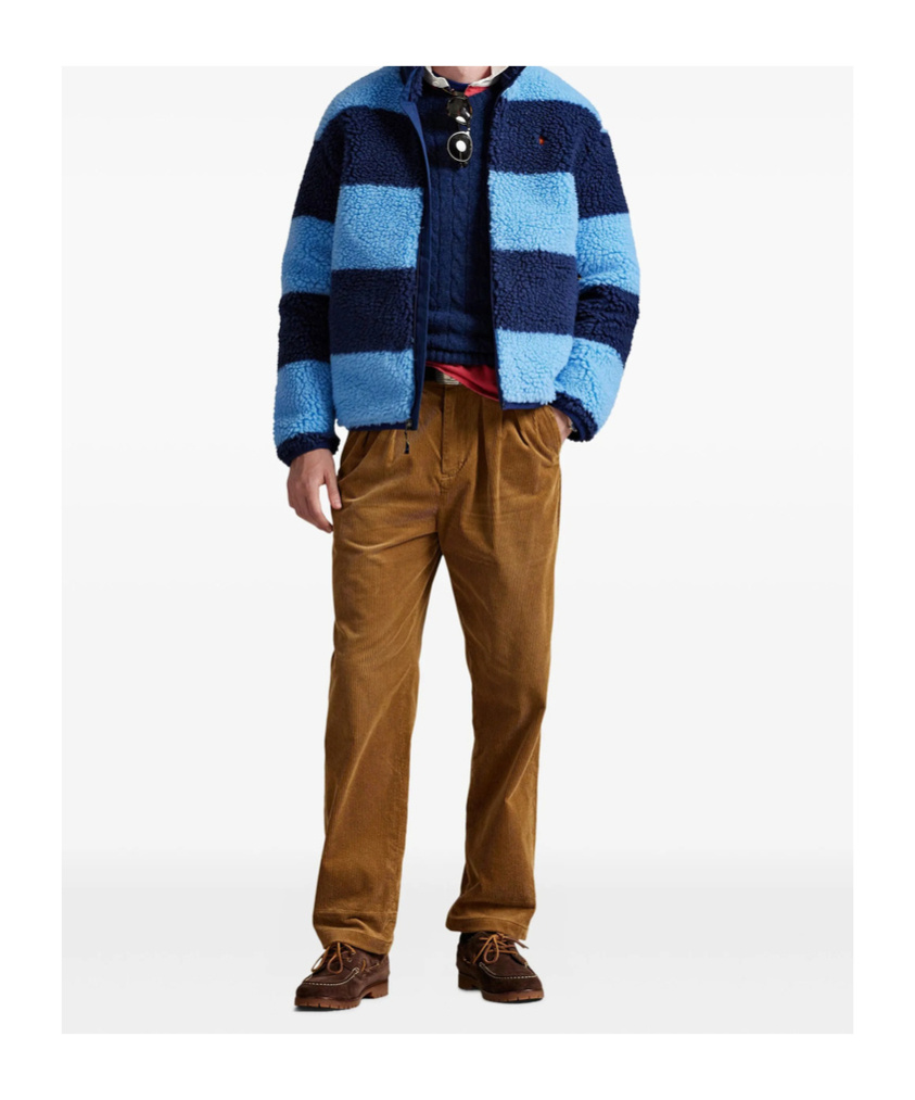 Polo Ralph Lauren Full Zip Fleece Jacket In Blue