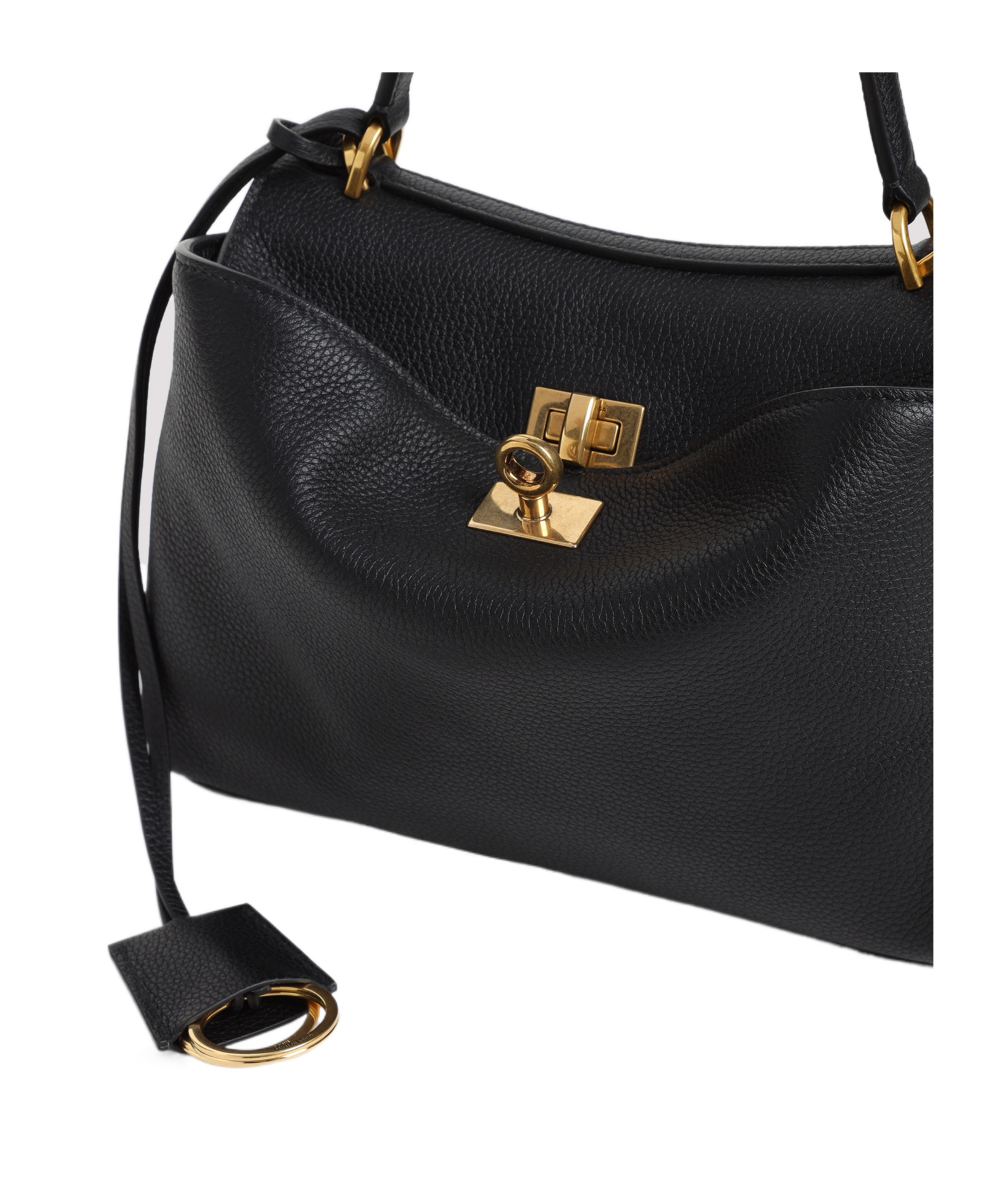 Balenciaga Rodeo Mini Leather Handbag In Black