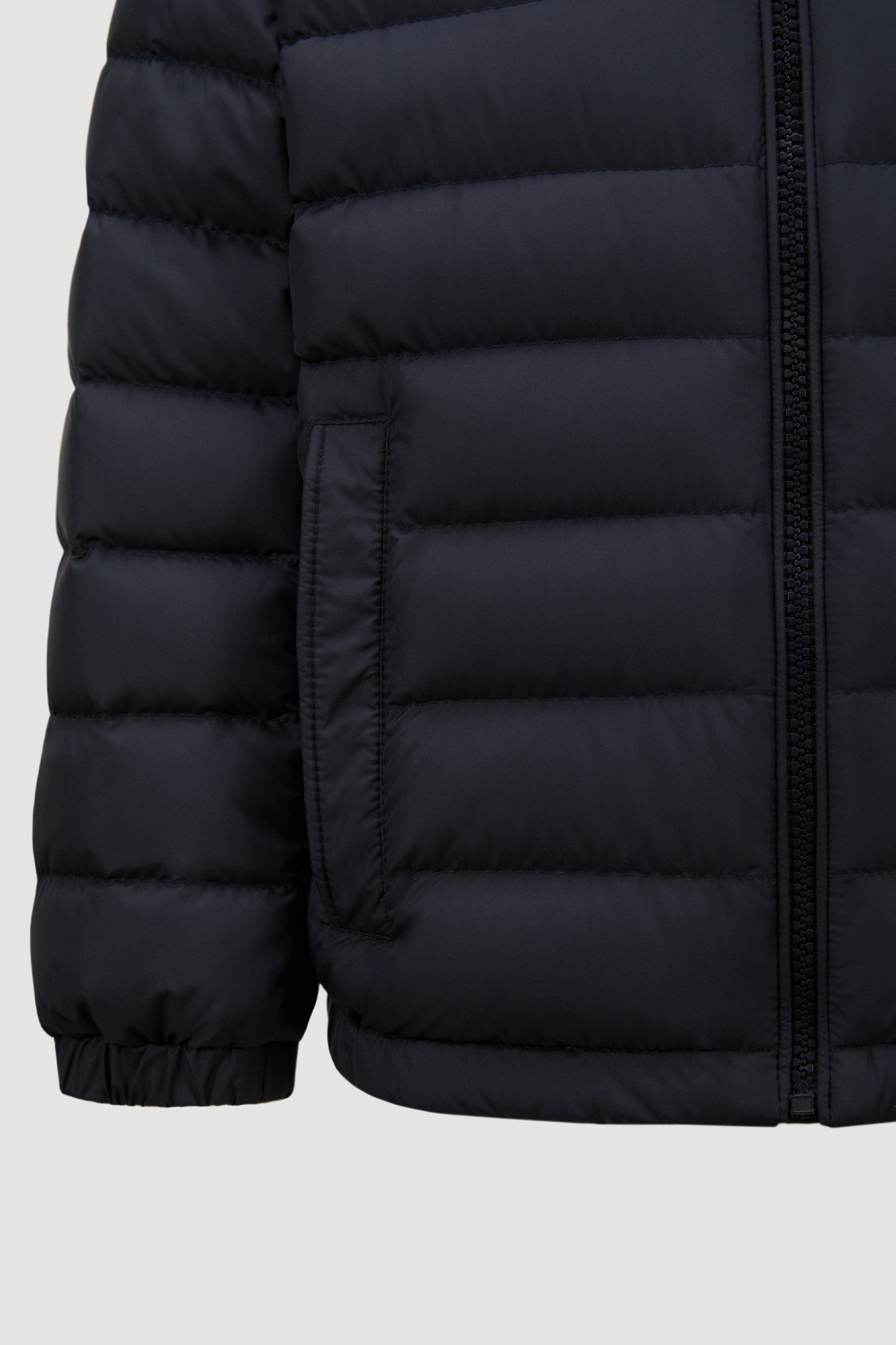 Moncler Long-sleeved Down Jacket In Blue