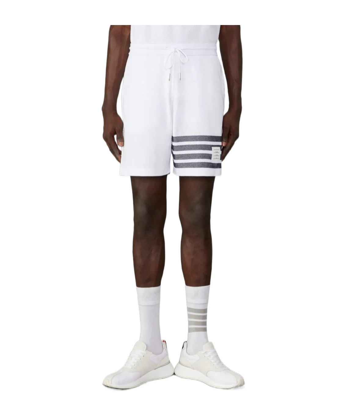Thom Browne 4-bar Stripes Shorts In White