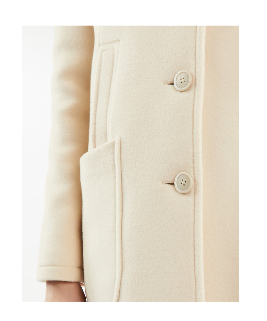 Fay Single-breasted Coat In Nude