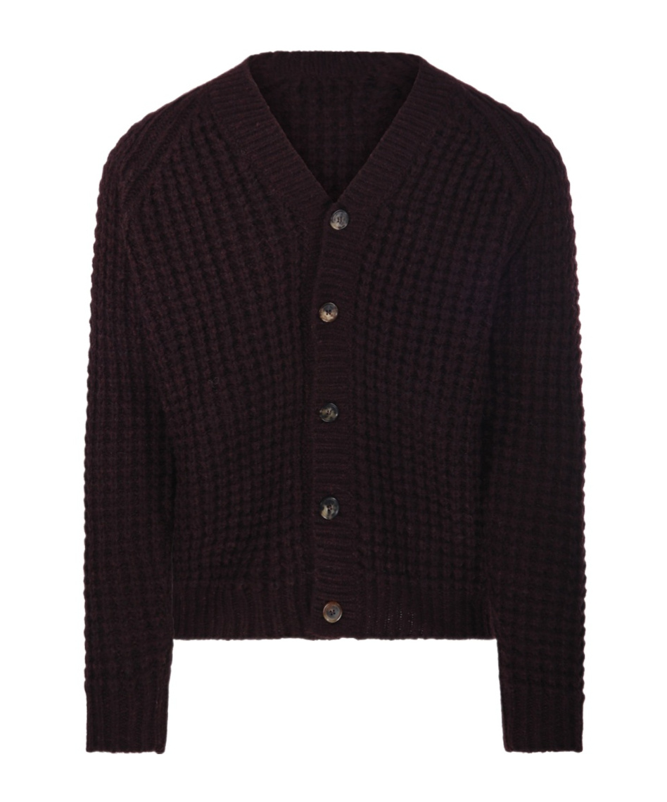 Roberto Collina Ribbed Knit V-neck Cardigan Clothing In Black