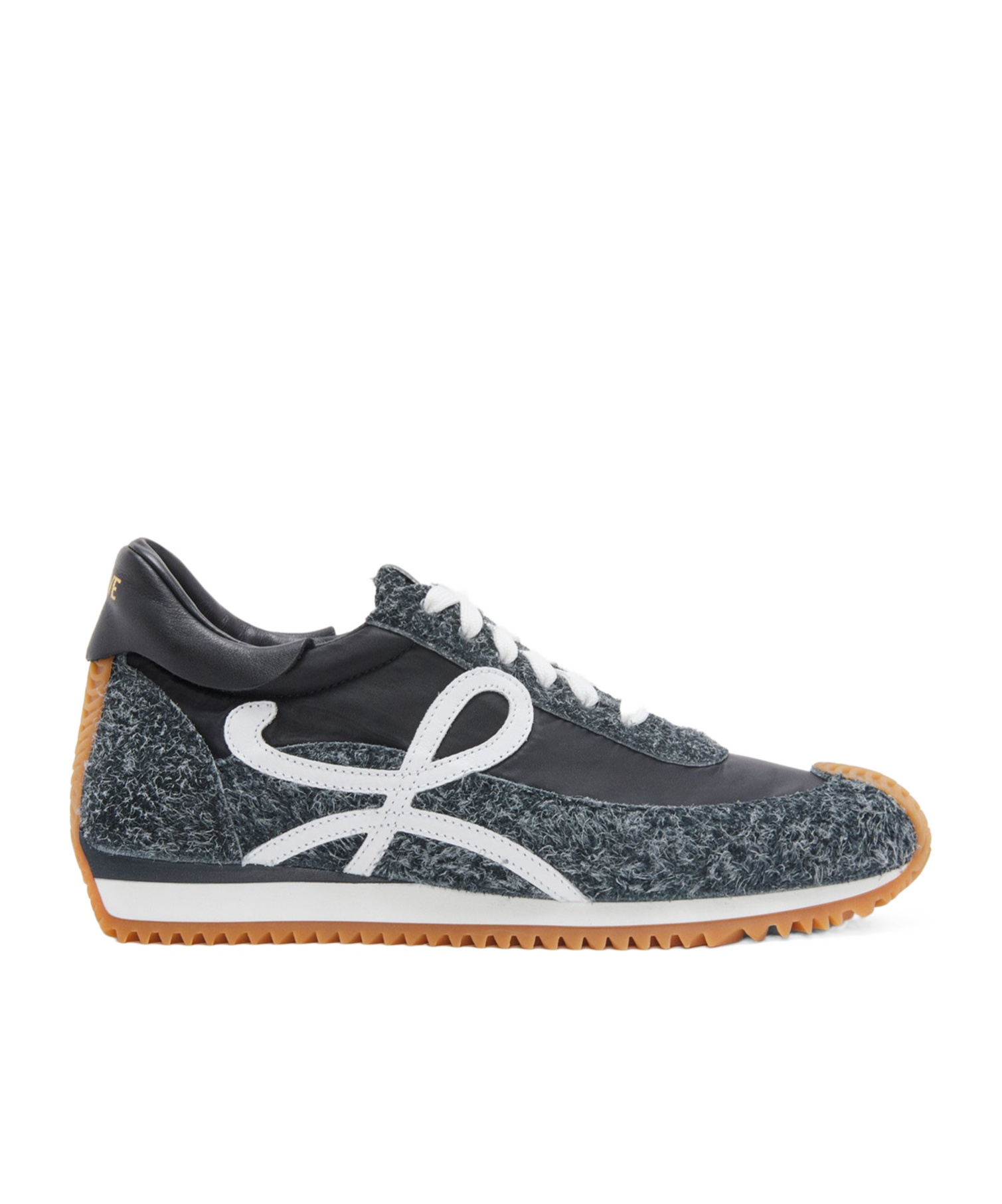 Loewe Flow Runner Sneakers In Nylon And Suede In Black