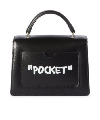 Off-white Mini Bag Jitney Baby Graphic Print In Black