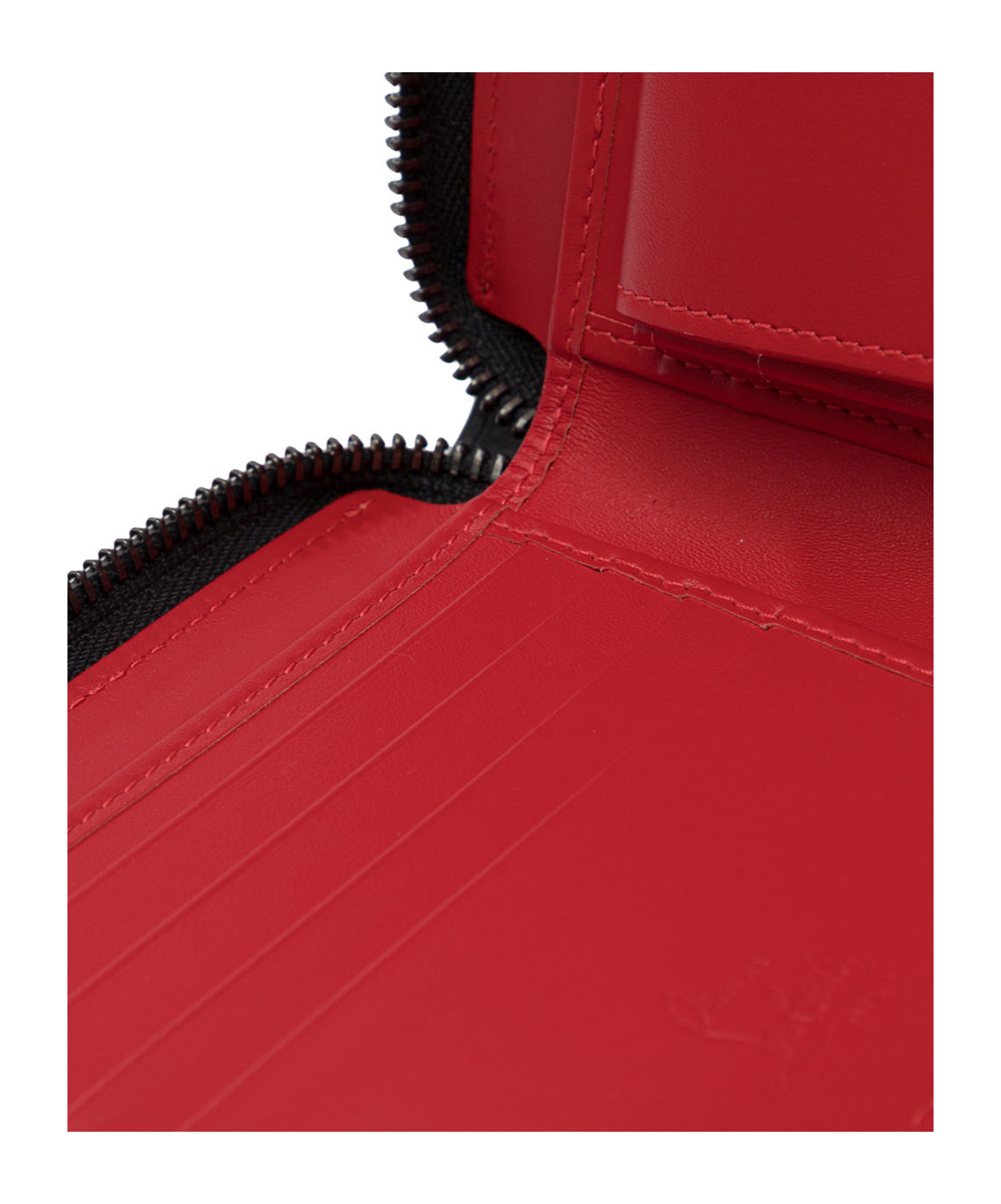 Christian Louboutin Zipper Card Bag In Black