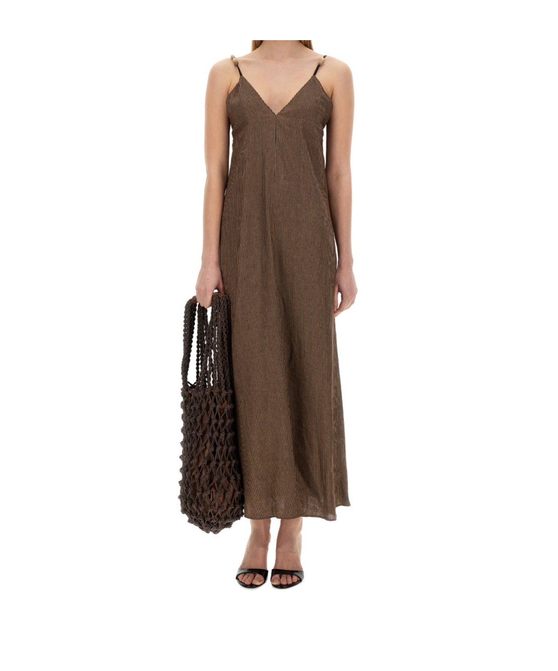 ALYSI ALYSI MINI STRIPE MAXI DRESS