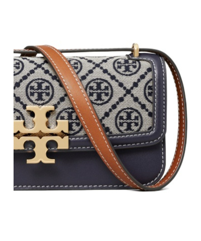 Tory Burch Small T Monogram Eleanor Shoulder Bag In Black