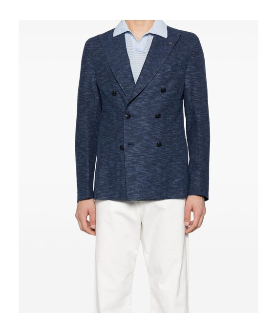 Tagliatore Double-breasted Blazer In Blue