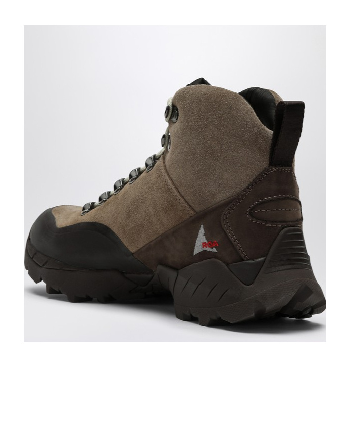 Roa Andreas Taupe Lace Up Boot In Black