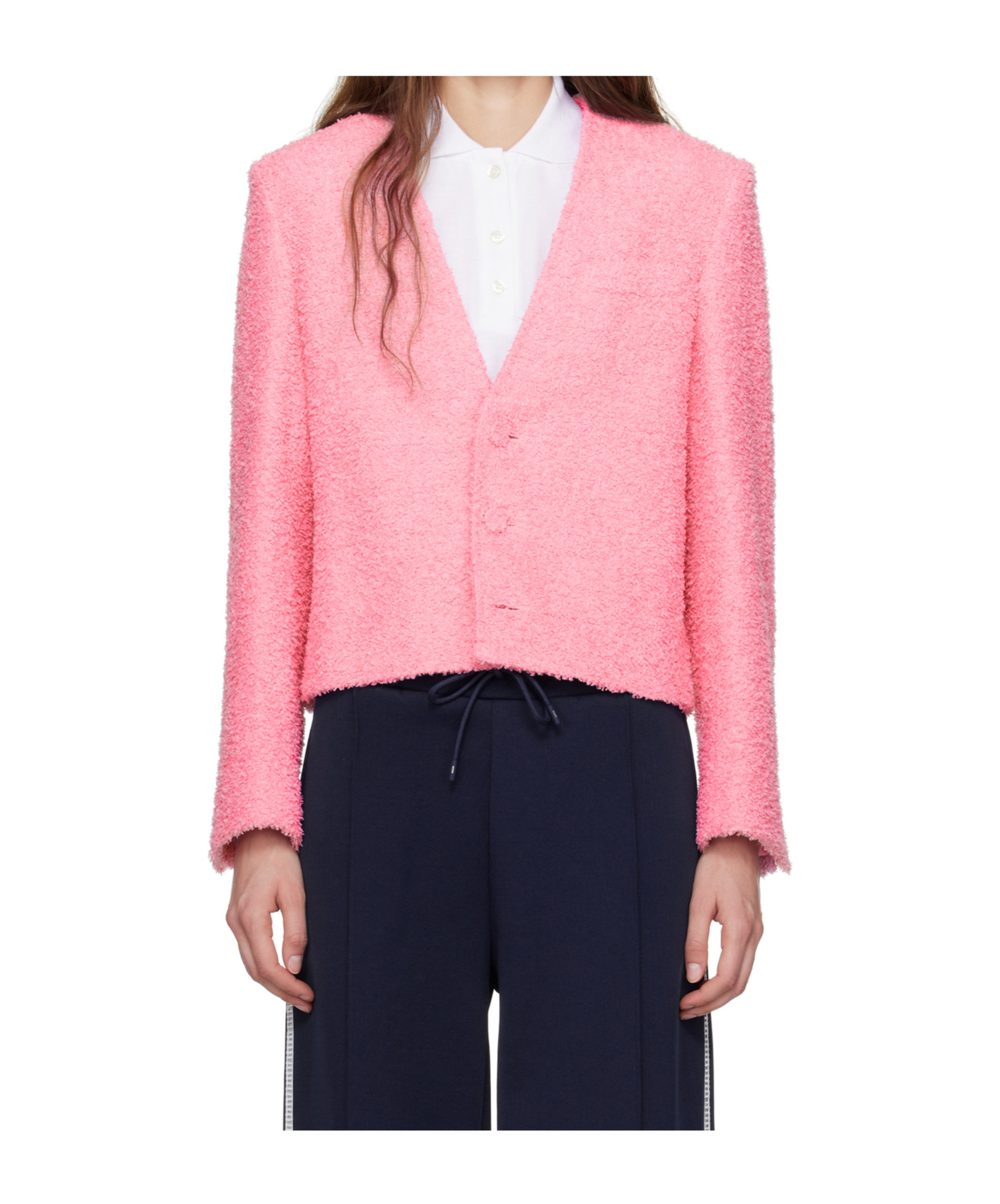 Msgm Long Sleeve Casual Jacket In Pink