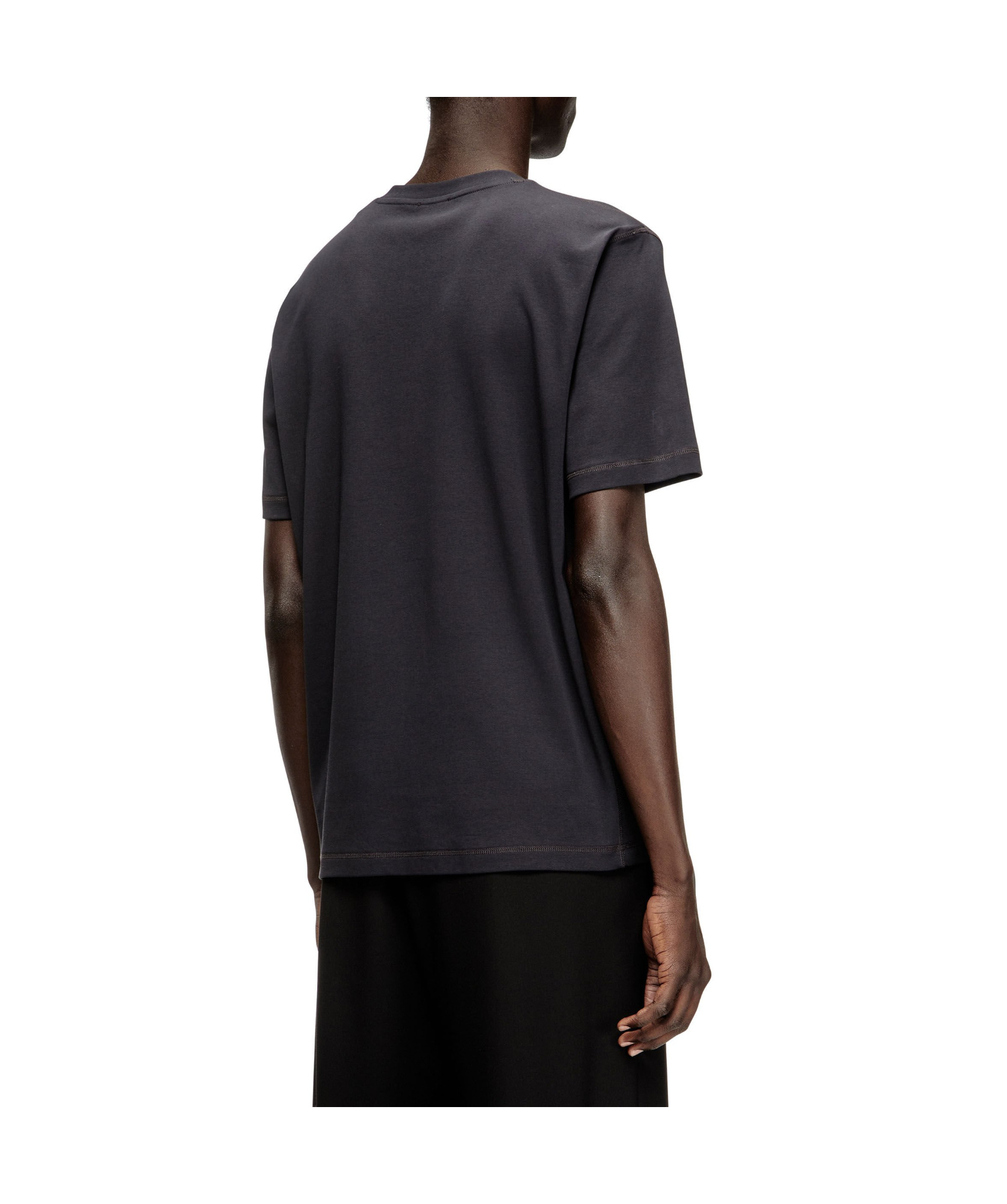 Diesel Mens 9xx T-madjust-tr Branded Cotton-jersey T-shirt In Gray