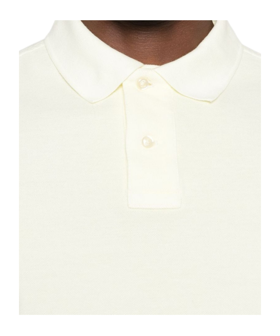 Polo Ralph Lauren Cotton Polo In Pastel Yellow With Logo In White