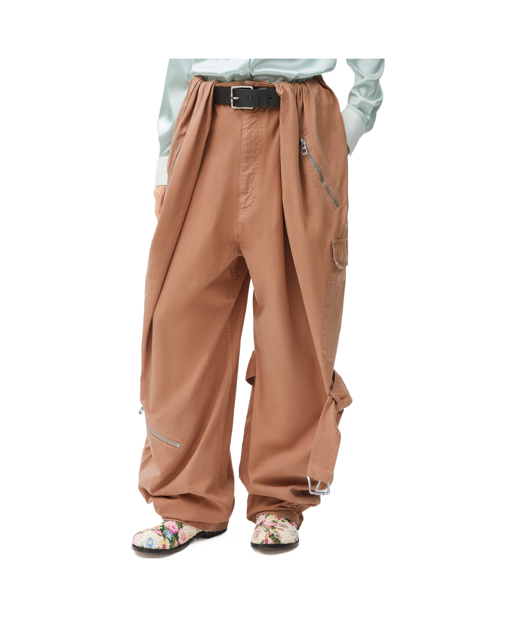 Loewe Mid-waist Overalls In Pink