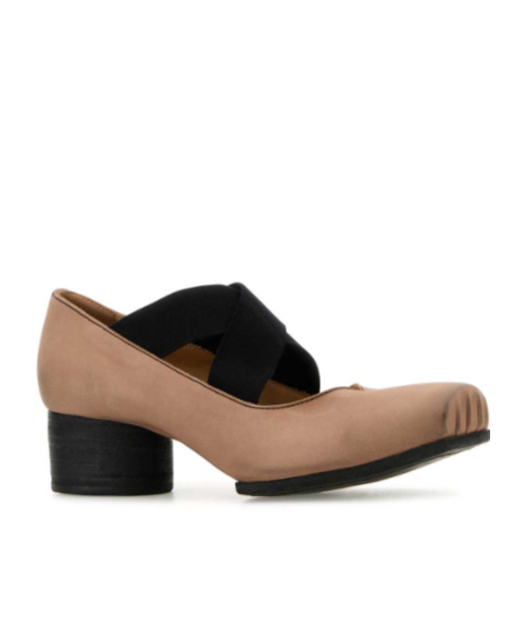 Uma Wang High-heeled Ballet Shoes In Brown