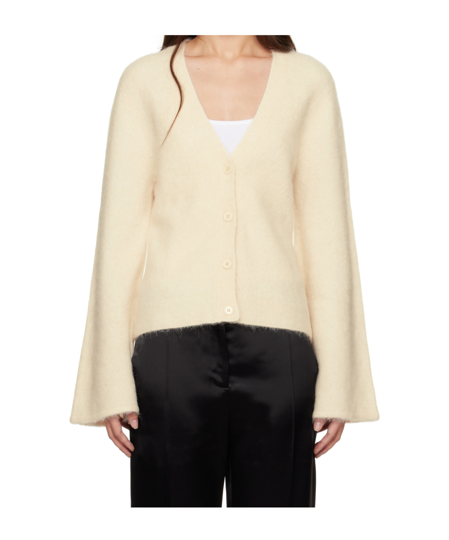 Filippa K Off-white Fluffy Cardigan In Neutral